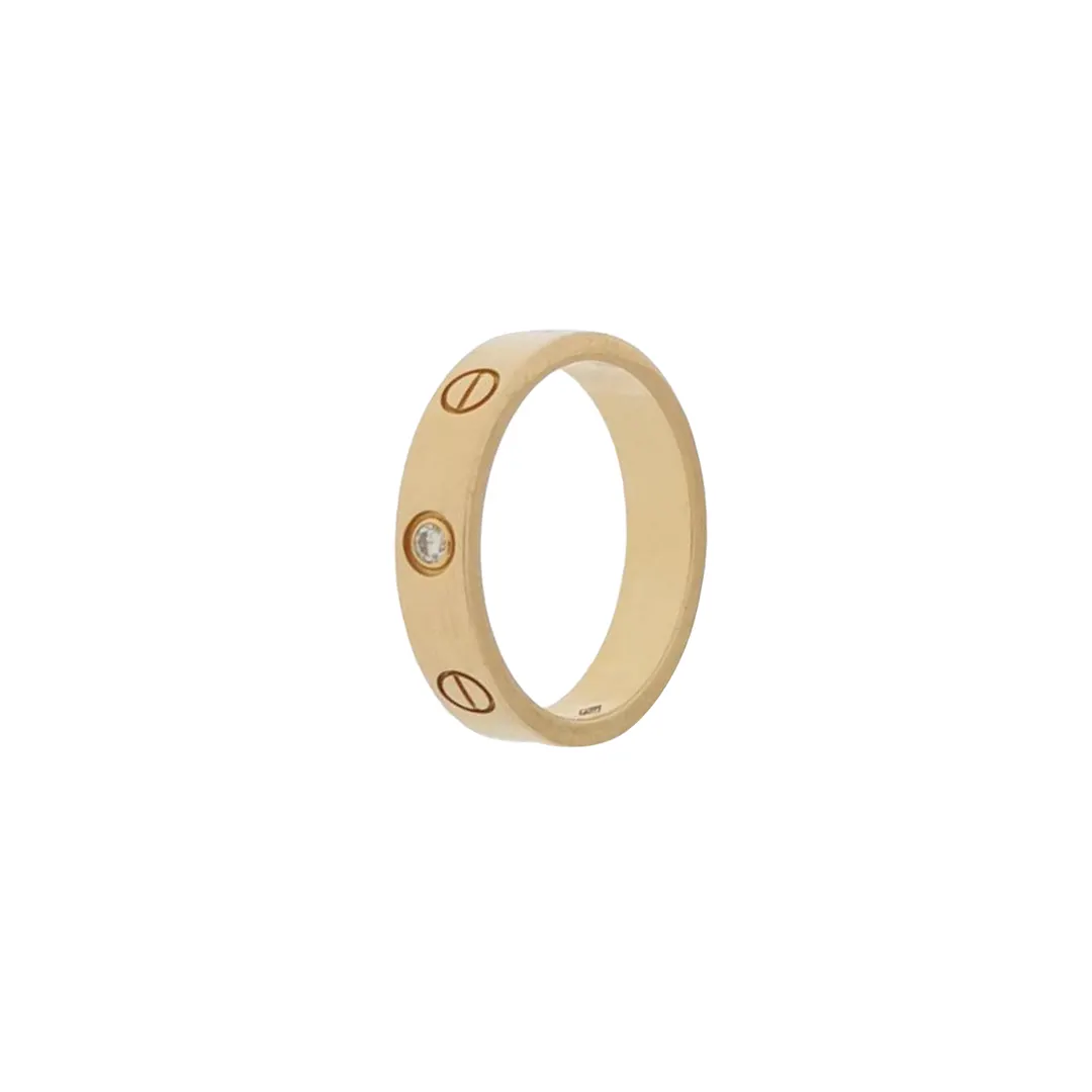 Кольцо Love из розового золота 18K с бриллиантами, размер 12 · фото 1