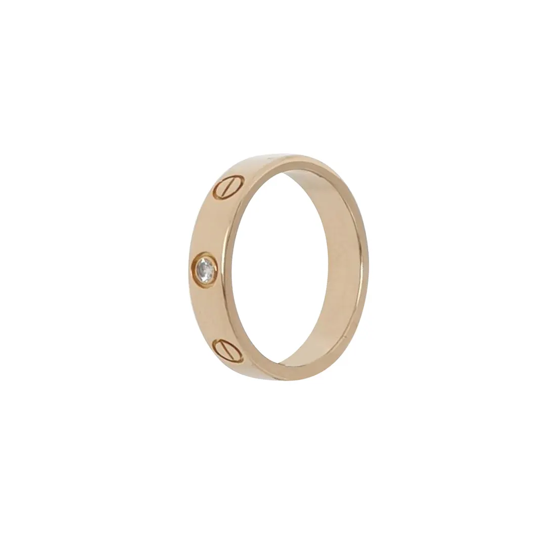 Кольцо Love из розового золота 18K с бриллиантами, размер 12 · фото 1
