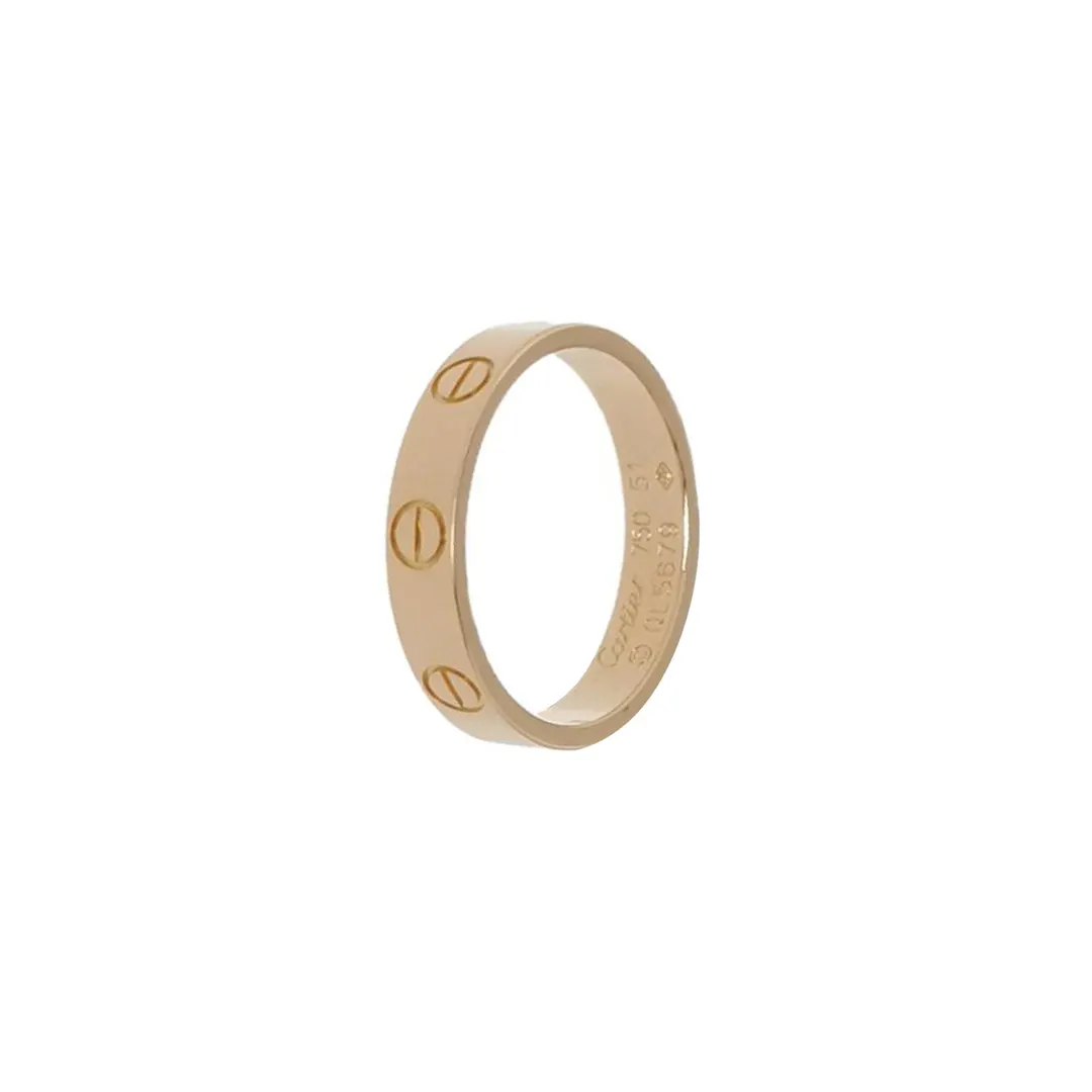 Кольцо Love малого размера из розового золота 18K, размер 12 · фото 1