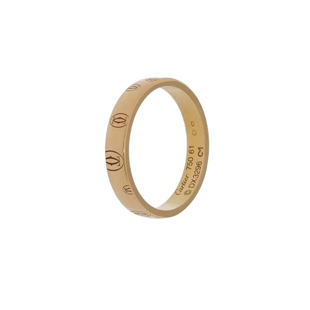 Кольцо Logo de Cartier из розового золота 18К с гравировкой логотипа, размер 21 · фото 1