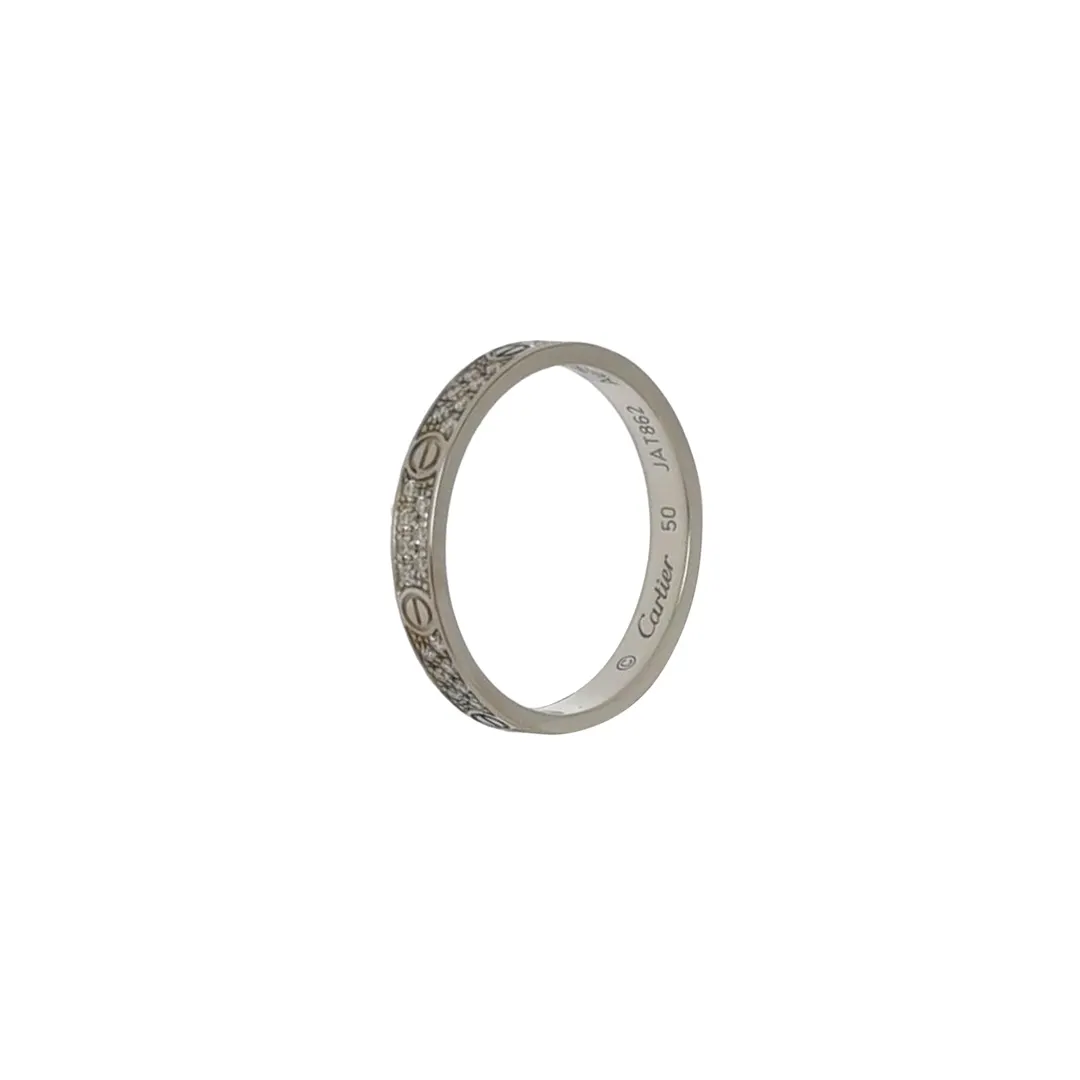 Кольцо Love из белого золота 18K с бриллиантами, размер 11 · фото 1