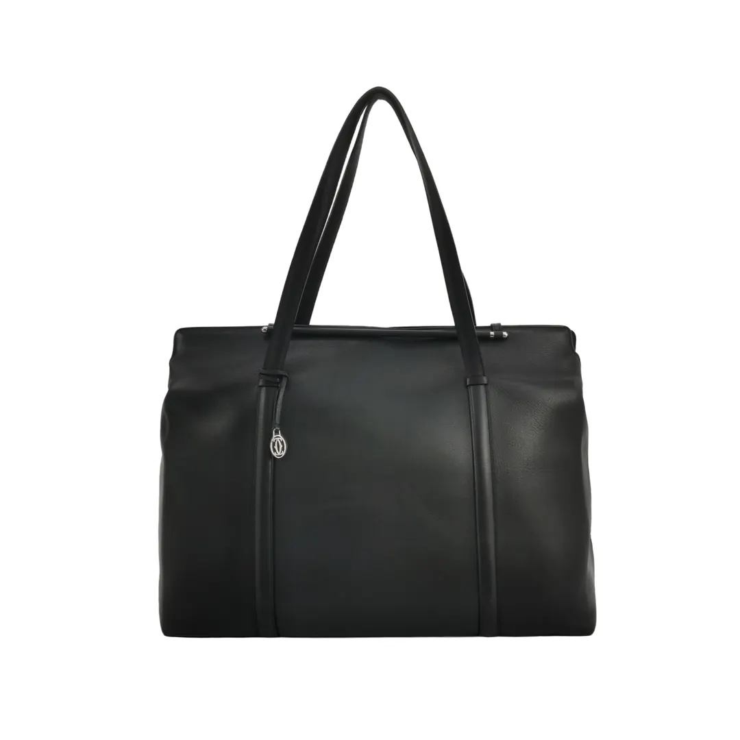 Сумка-тоут Cabochon Bag из однотонной воловьей кожи с подвеской-эмблемой · фото 1