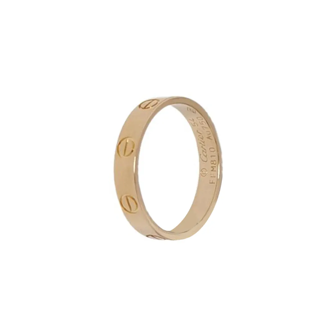 Кольцо LOVE из розового золота 18K, размер 15
