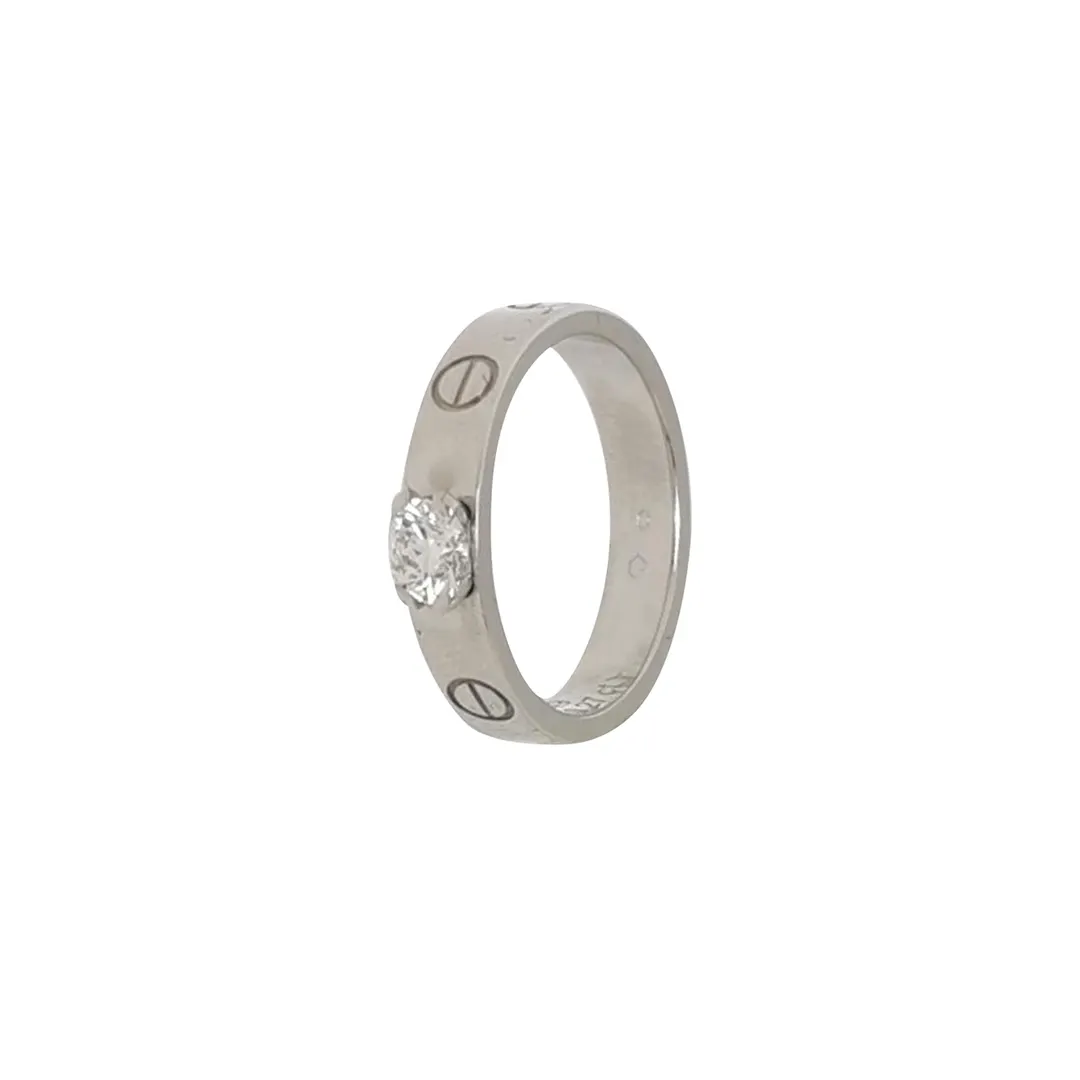 Кольцо Love из белого золота 18K с бриллиантами, размер 10 · фото 1