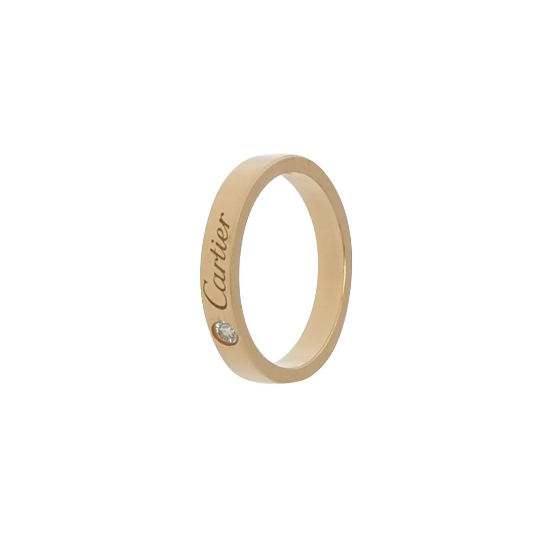 Кольцо C de Cartier из розового золота 18K с бриллиантом, размер 11 · фото 1