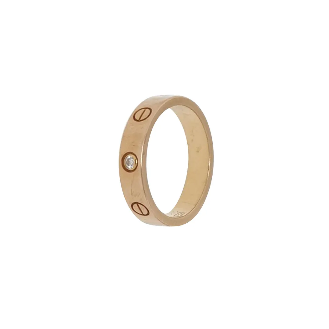 Кольцо Love из розового золота 18K с бриллиантами, размер 12 · фото 1