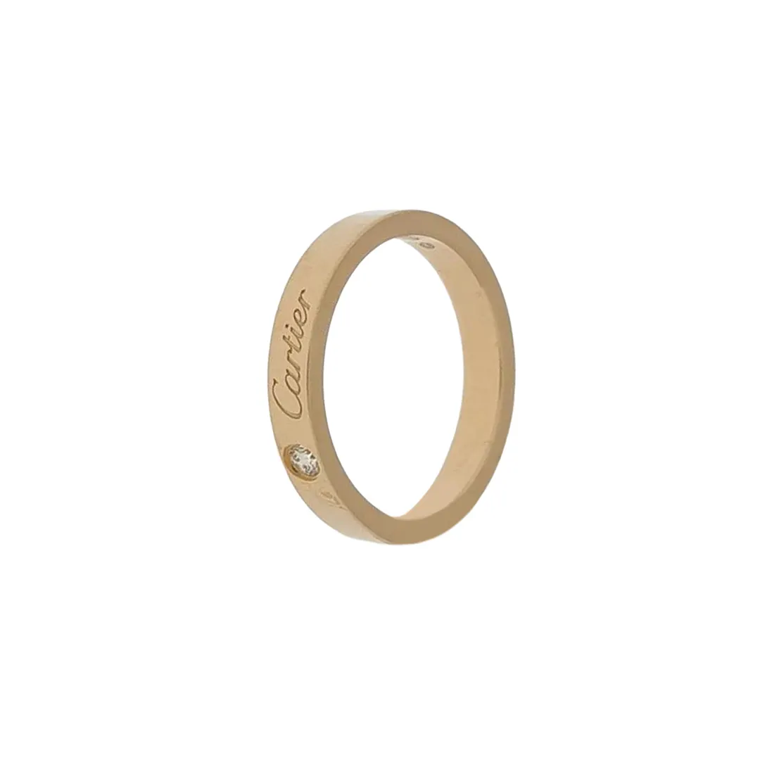 Кольцо C de Cartier из розового золота 18K с бриллиантом, размер 11 · фото 1