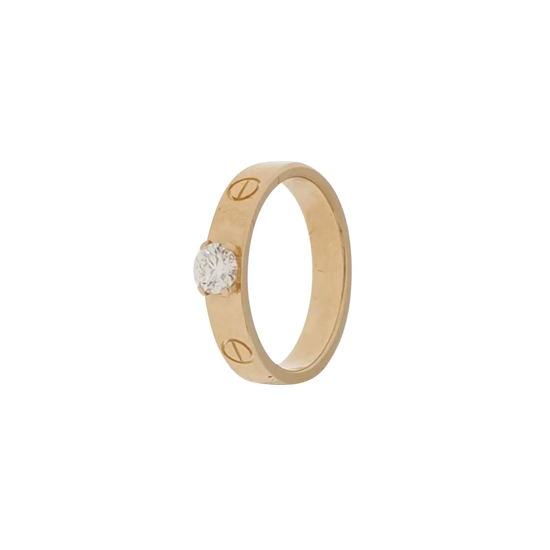 Кольцо Love из розового золота 18K с бриллиантами, размер 11 · фото 1