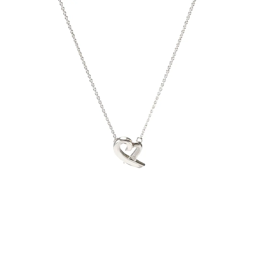 Колье Paloma Picasso Loving Heart из чистого серебра с ажурным сердцем