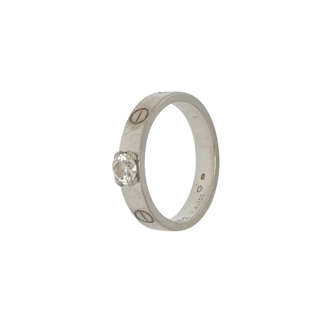 Кольцо Love из белого золота 18K с бриллиантами, размер 13 · фото 1