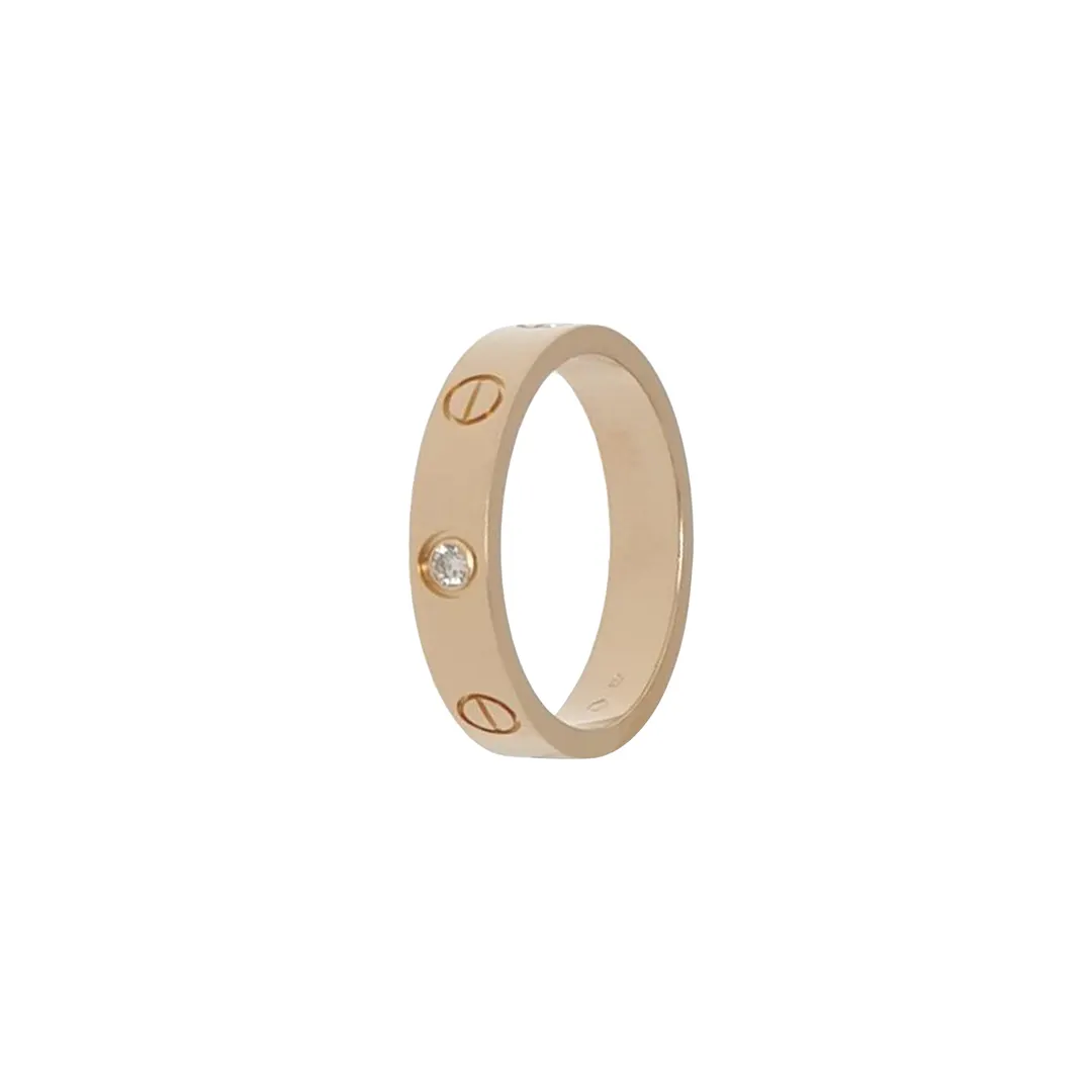 Кольцо Love из розового золота 18K с бриллиантами, размер 13 · фото 1