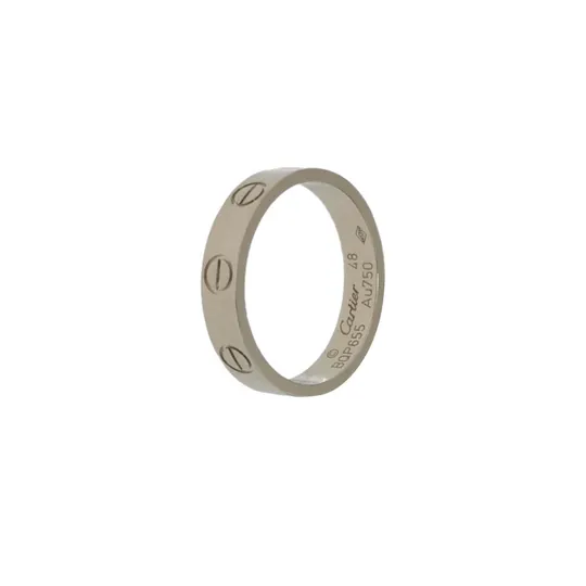 Кольцо Love из белого золота 18K, размер 9