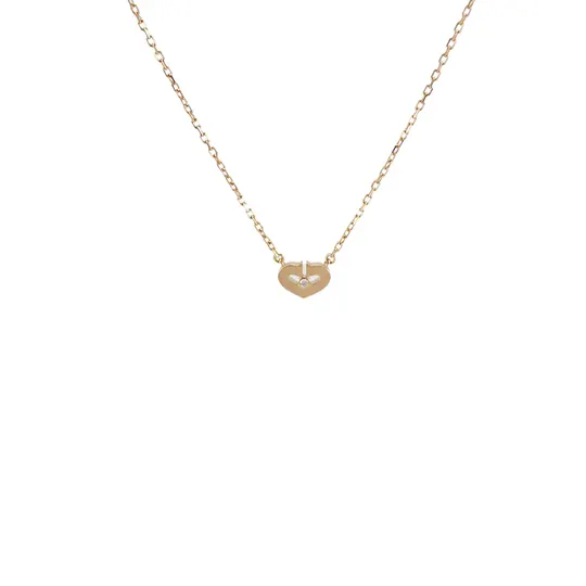 Ультрамаленькое открытое ожерелье C HEART OF CARTIER из розового золота 18 карат с бриллиантовым сердцем
