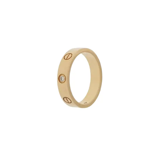 Кольцо Love из розового золота 18K с бриллиантами, размер 12