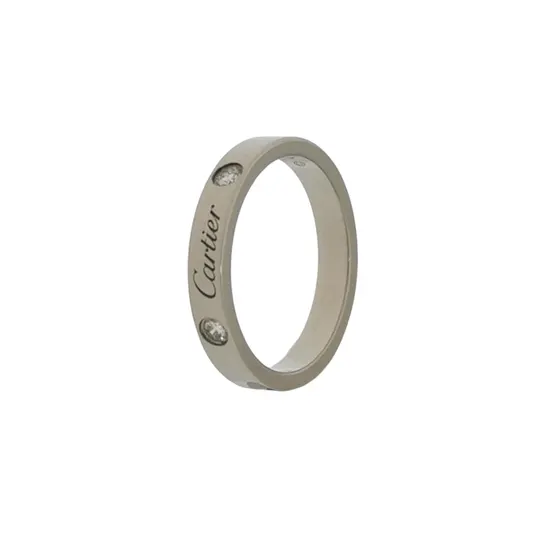 Кольцо C de Cartier из платины PT950 с бриллиантами, размер 11