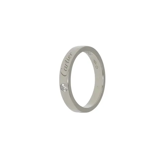 Кольцо C de Cartier из платины PT950 с бриллиантами, размер 9