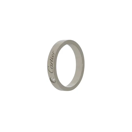 Кольцо C de Cartier из платины PT950 с бриллиантами, размер 9