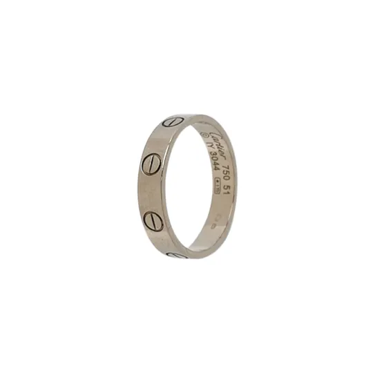 Кольцо LOVE из белого золота 18K, размер 12