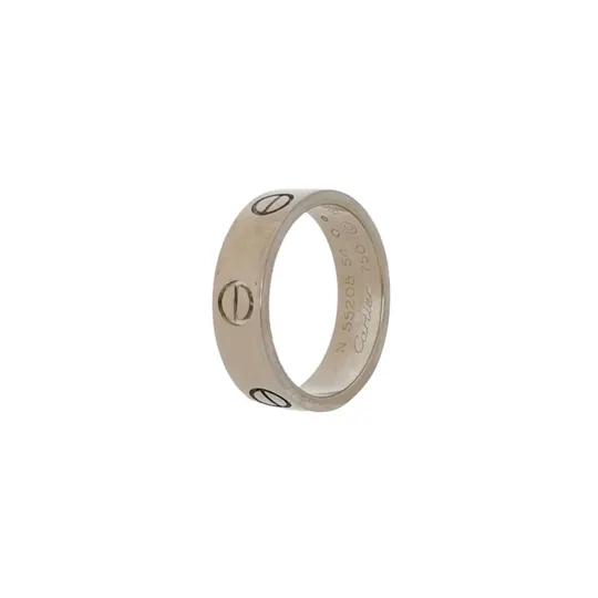 Кольцо Love из белого золота 18K, размер 15