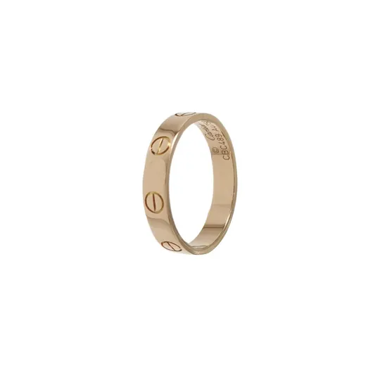 Кольцо LOVE из розового золота 18K, размер 14