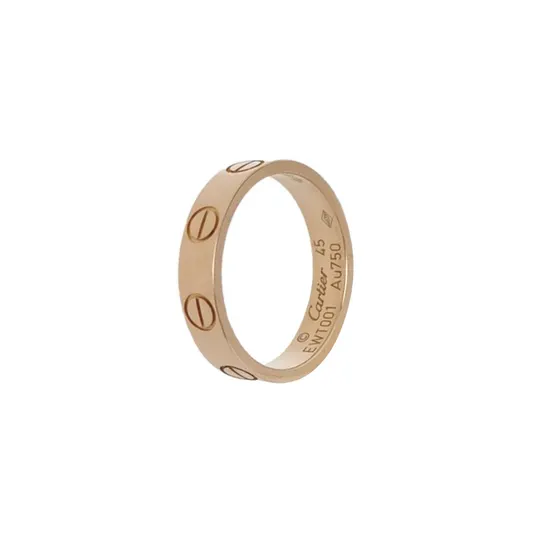 Кольцо Love из розового золота 18K, размер 7