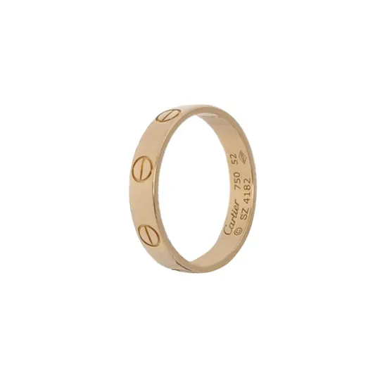 Кольцо Love из розового золота 18K, размер 13