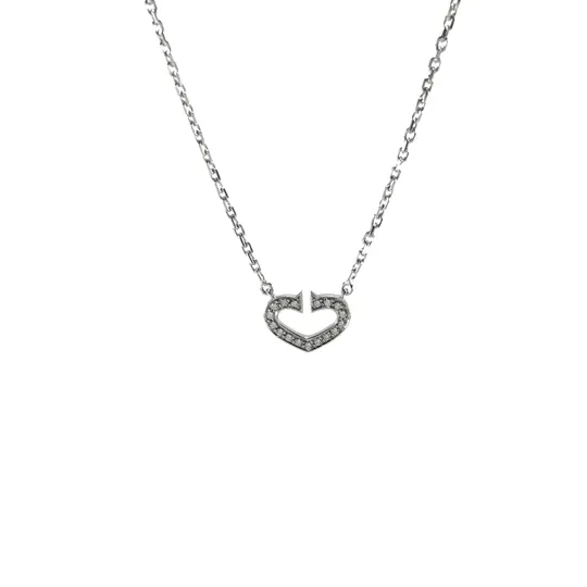 Колье Hearts and Symbols из белого золота 18K с бриллиантами