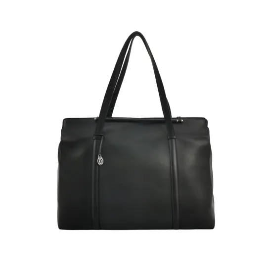 Сумка-тоут Cabochon Bag из однотонной воловьей кожи с подвеской-эмблемой