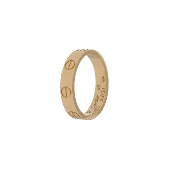 Кольцо Love из розового золота 18K, размер 9