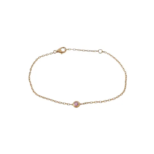 Браслет Cartier d'Amour из розового золота 18K с драгоценным камнем и круглой подвеской