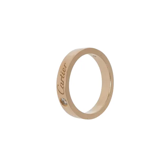 Кольцо C de Cartier из розового золота 18K с бриллиантами, размер 8