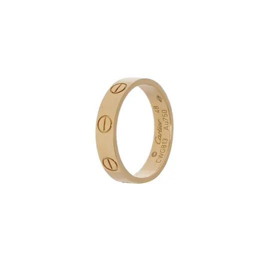 Кольцо Love из розового золота 18K, размер 9