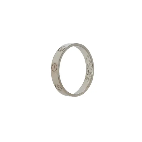 Кольцо Love из белого золота 18K, размер 15