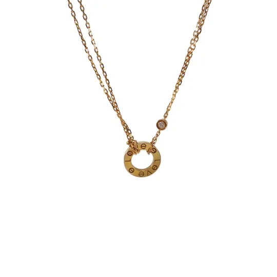 Колье LOVE из розового золота 18K с бриллиантами