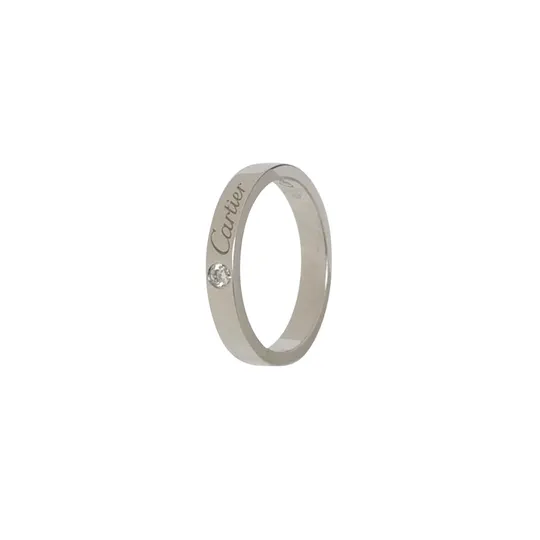 Кольцо C de Cartier из платины PT950 с бриллиантами, размер 13
