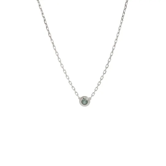 Колье Cartier d'Amour из белого золота 18K с камнем