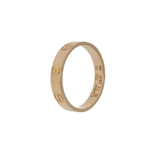 Кольцо LOVE из розового золота 18K, размер 15