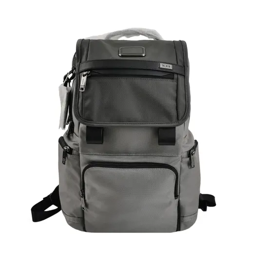 Рюкзак Alpha 3 из телячьей кожи и нейлона, двухцветный, с клапаном